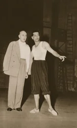 Serge Lifar and the Marquis de Cuevas at the Theatre de Monte Carlo, from Grand Ballet de Monte-Carlo, 1949 (photogravure)